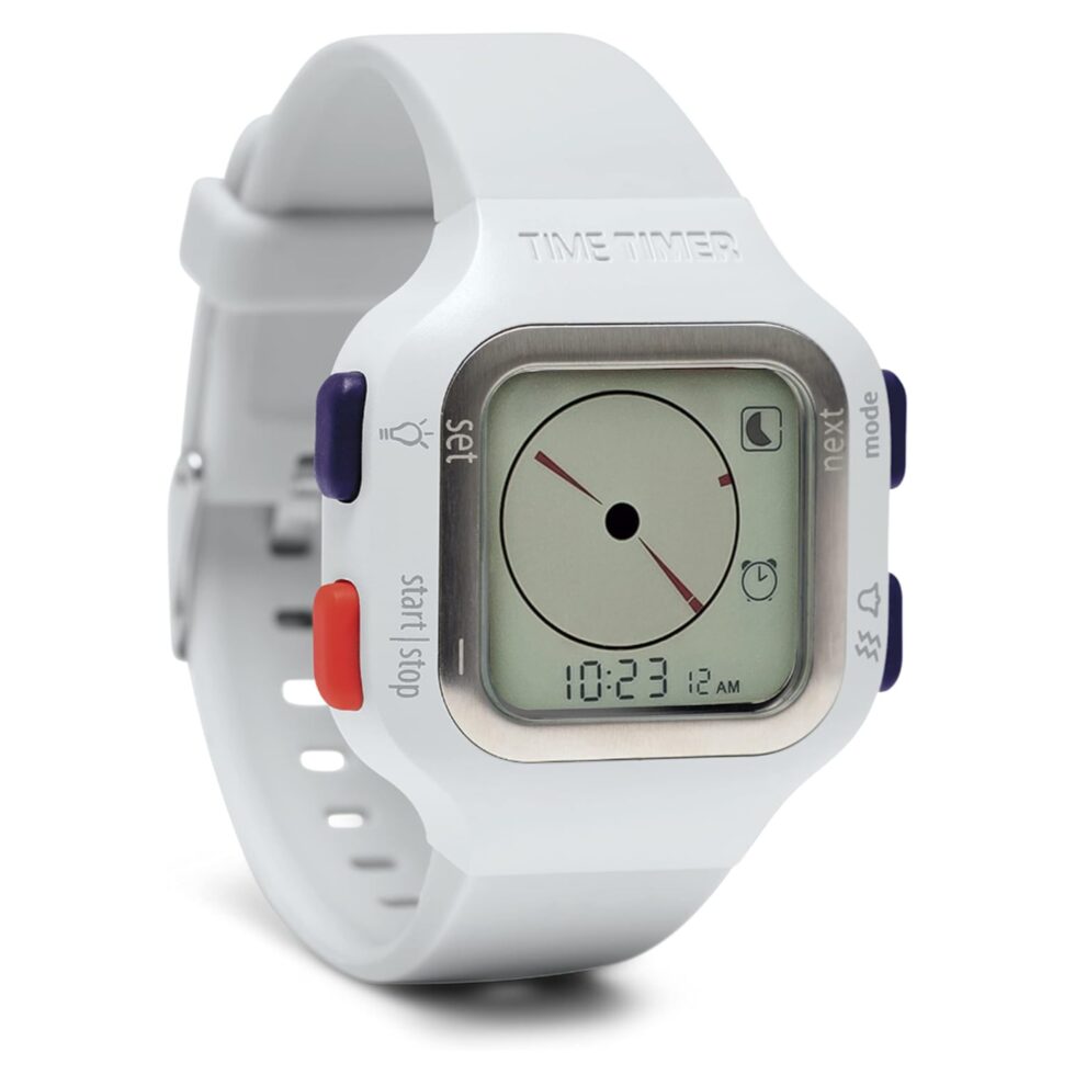 タイムタイマー(TIME TIMER) ウォッチ スモールサイズ アークティック ホワイト 時間管理 腕時計 TTW8YB-SML-W 正規品（Amazonサイト）